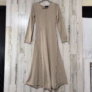 Vici Beige Long Sleeve Dress